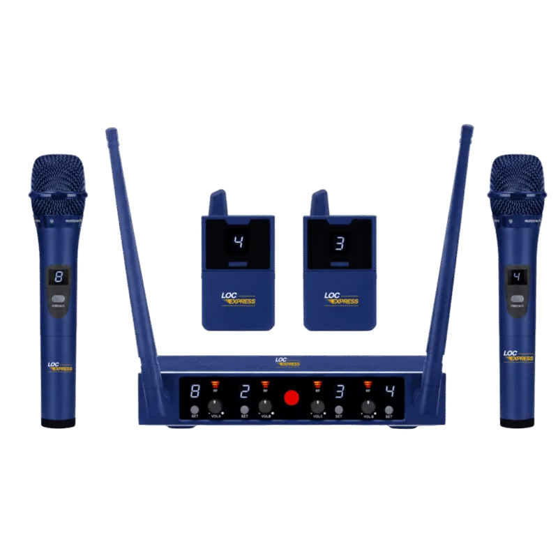 Wireless microphone kit (4 handheld + 2 headset)