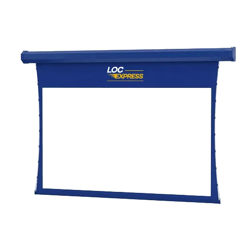 Motorised 16:9 projection screen — 4 × 3 m