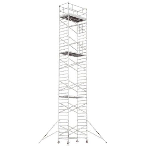 Aluminium mobile scaffold tower — 14 m working height