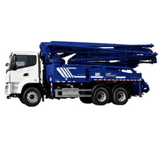 Trailer-mounted stationary concrete pump — 40 m³/h